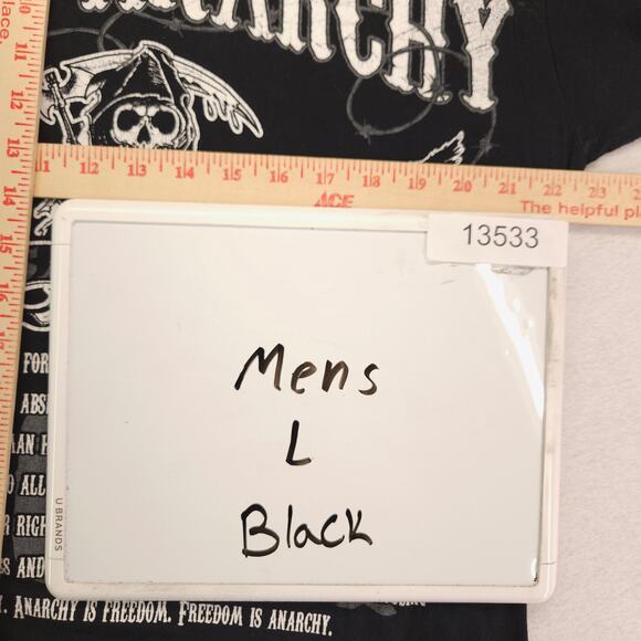 Sons of Anarchy Crew Neck Short Sleeve Graphic Shirt Mens Size L Black - Picture 7 of 9